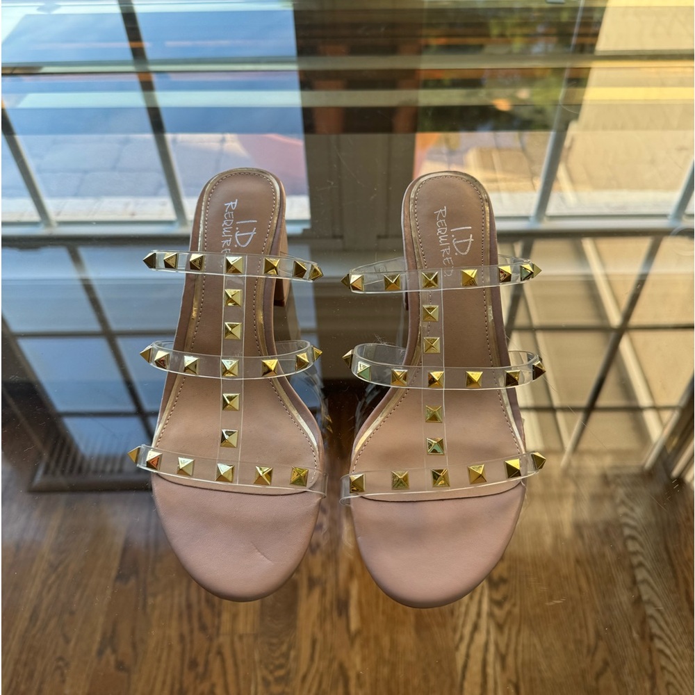 These are I.D. Required small chunky heels.